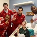 Red Wolves Visit USA Children’s and Women’s Hospital 