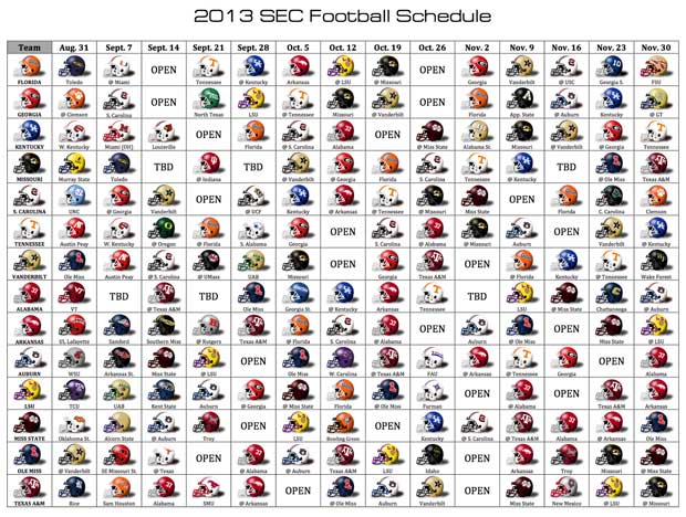 SEC Football Schedule