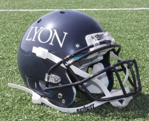 Lyon College football helmet