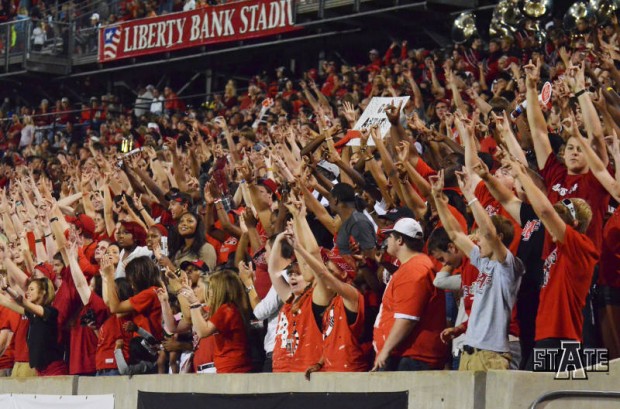 2013 red wolves season Arkansas State fans at football game