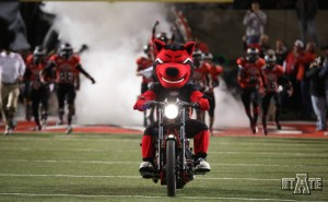 A-State Red Wolves Football Announce Parking Procedures howl on a motorcycle