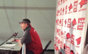 Bret Bielema discusses Mekale McKAy and other topics following practice 1