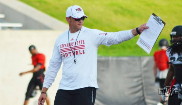 Red wolves practice football IQ
