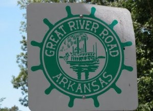 great arkansas delta food tour river road sign